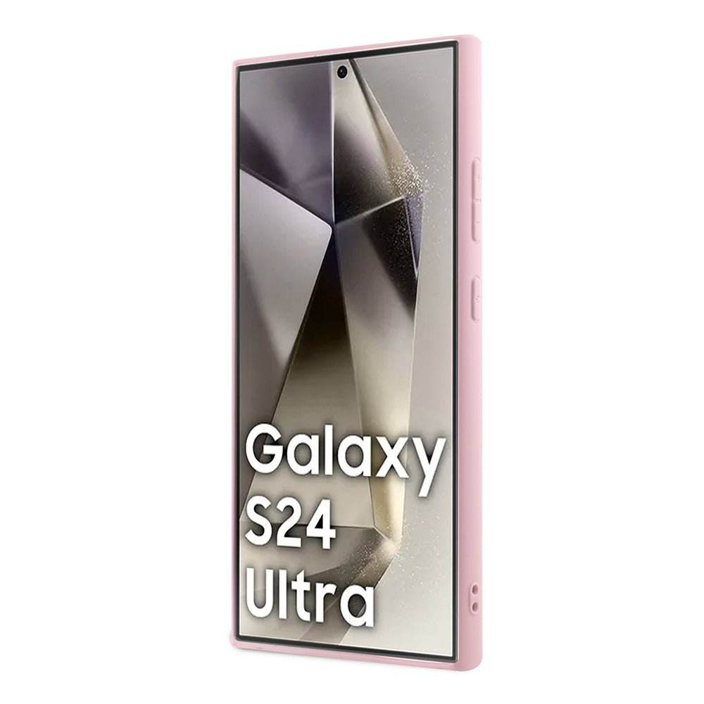 Étui pour Samsung Galaxy S24 Ultra S928, Guess, Glitter Script, Rose