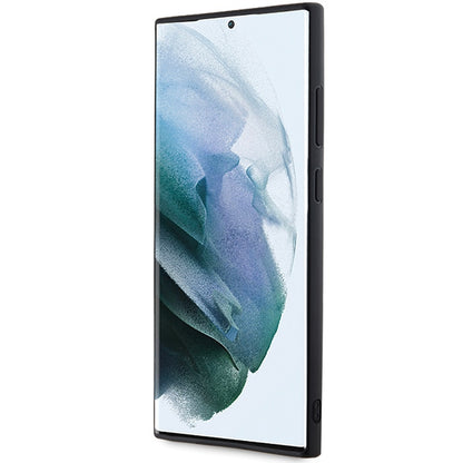 Hoes voor Samsung Galaxy S24 Ultra S928, Karl Lagerfeld, 3D Rubber Glitter Logo, Zwart