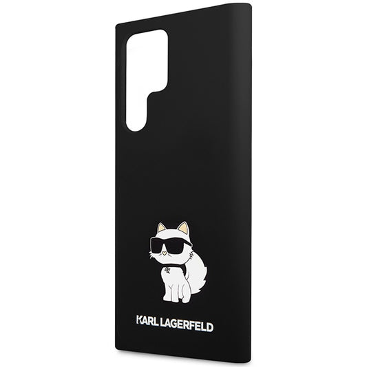 Hoes voor Samsung Galaxy S24 Ultra S928, Karl Lagerfeld, Silicone Choupette NFT, Zwart
