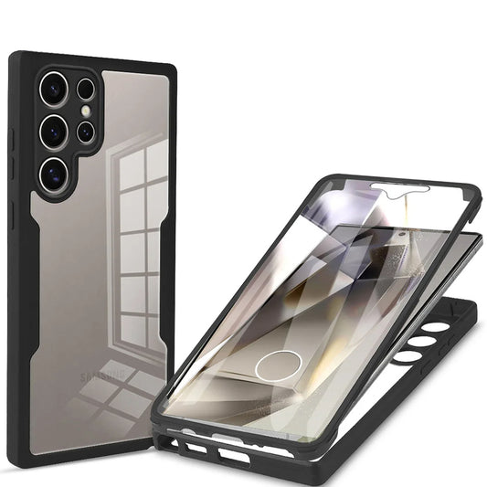 Coque pour Samsung Galaxy S24 Ultra S928, Techsuit, ColorVerse 360, Noire