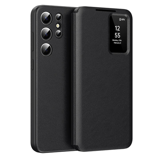 Coque pour Samsung Galaxy S24 Ultra S928, Techsuit, SmartView, Noire