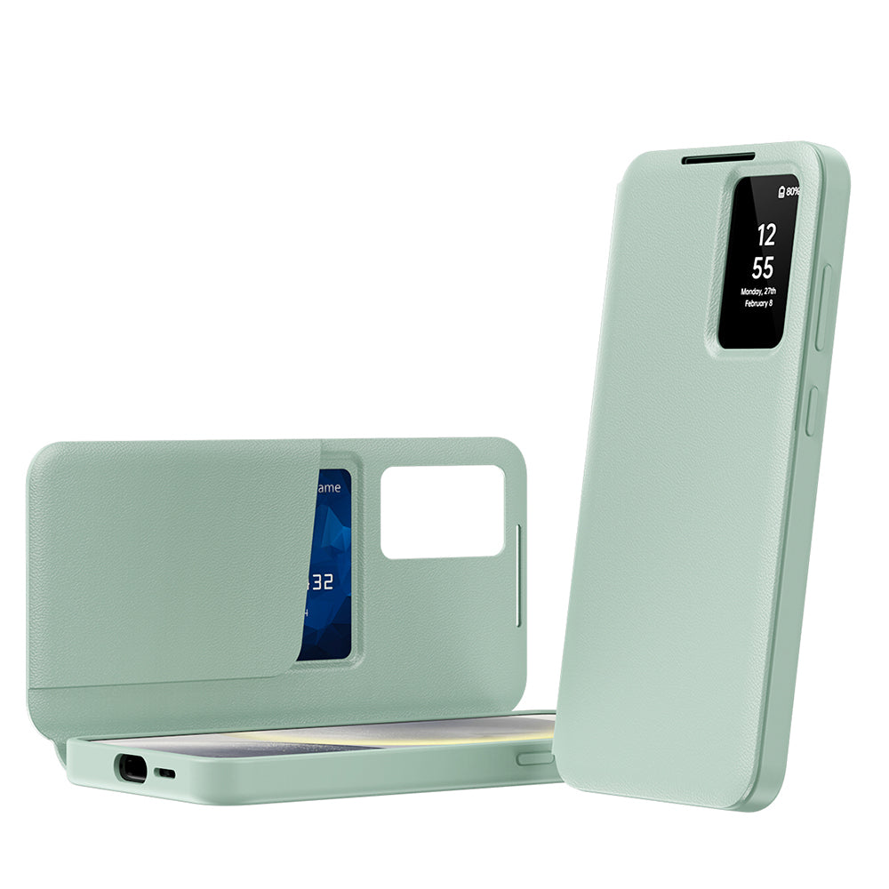 Hoes voor Samsung Galaxy S24 Ultra S928, Techsuit, SmartView, Groen