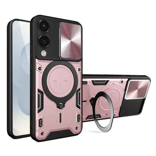 Hoes voor Samsung Galaxy S25 Edge S937, Techsuit, CamGuard Pro, Roze Goud
