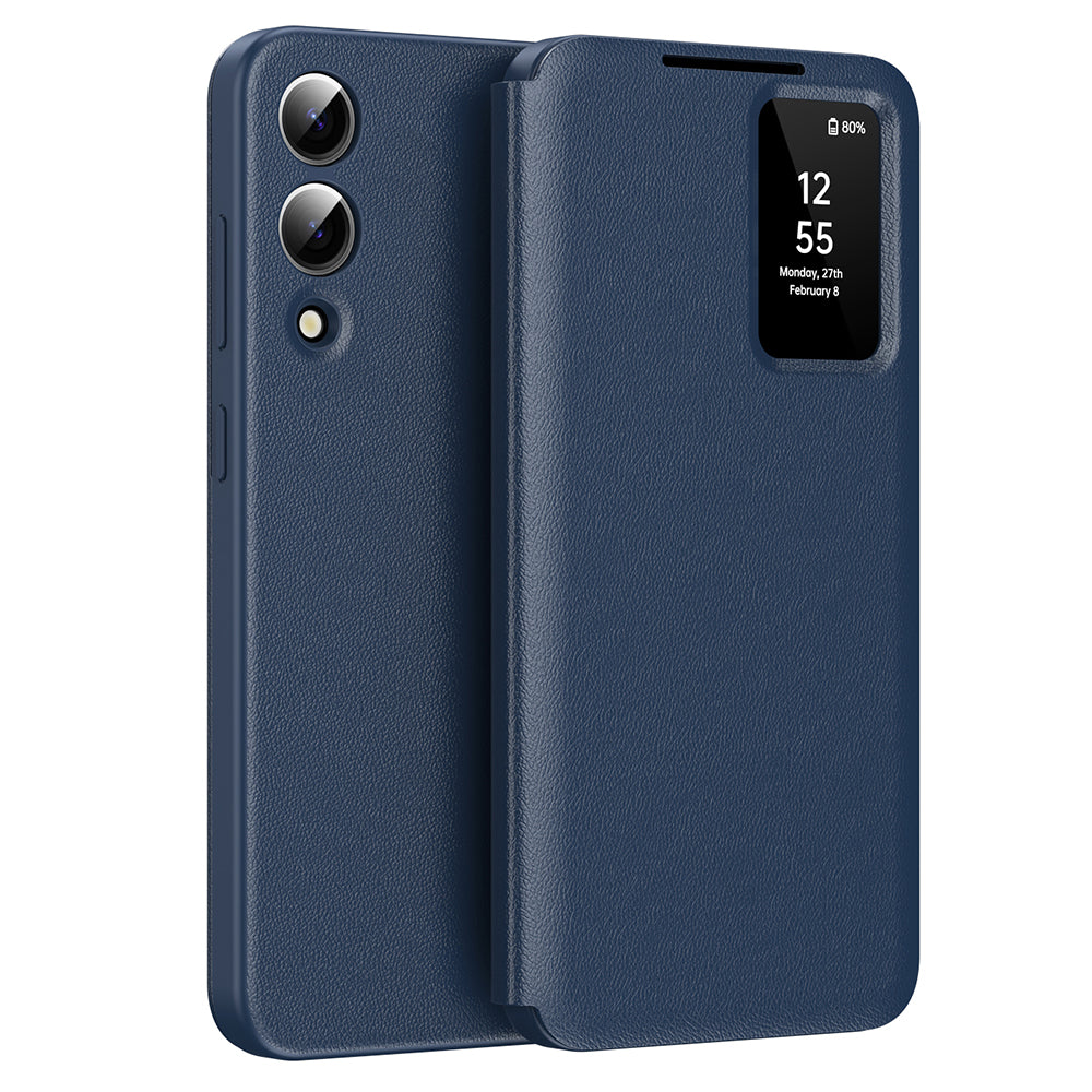 Hoes voor Samsung Galaxy S25 Edge S937, Techsuit, SmartView, Blauw