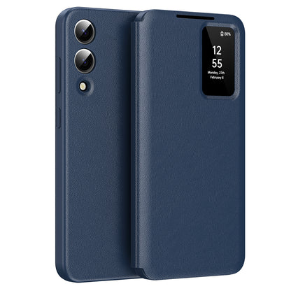 Hoes voor Samsung Galaxy S25 Edge S937, Techsuit, SmartView, Blauw