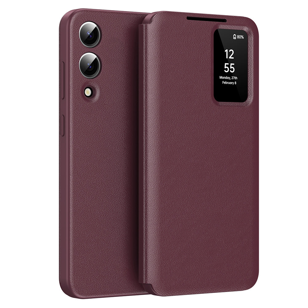 Hoes voor Samsung Galaxy S25 Edge S937, Techsuit, SmartView, Rood