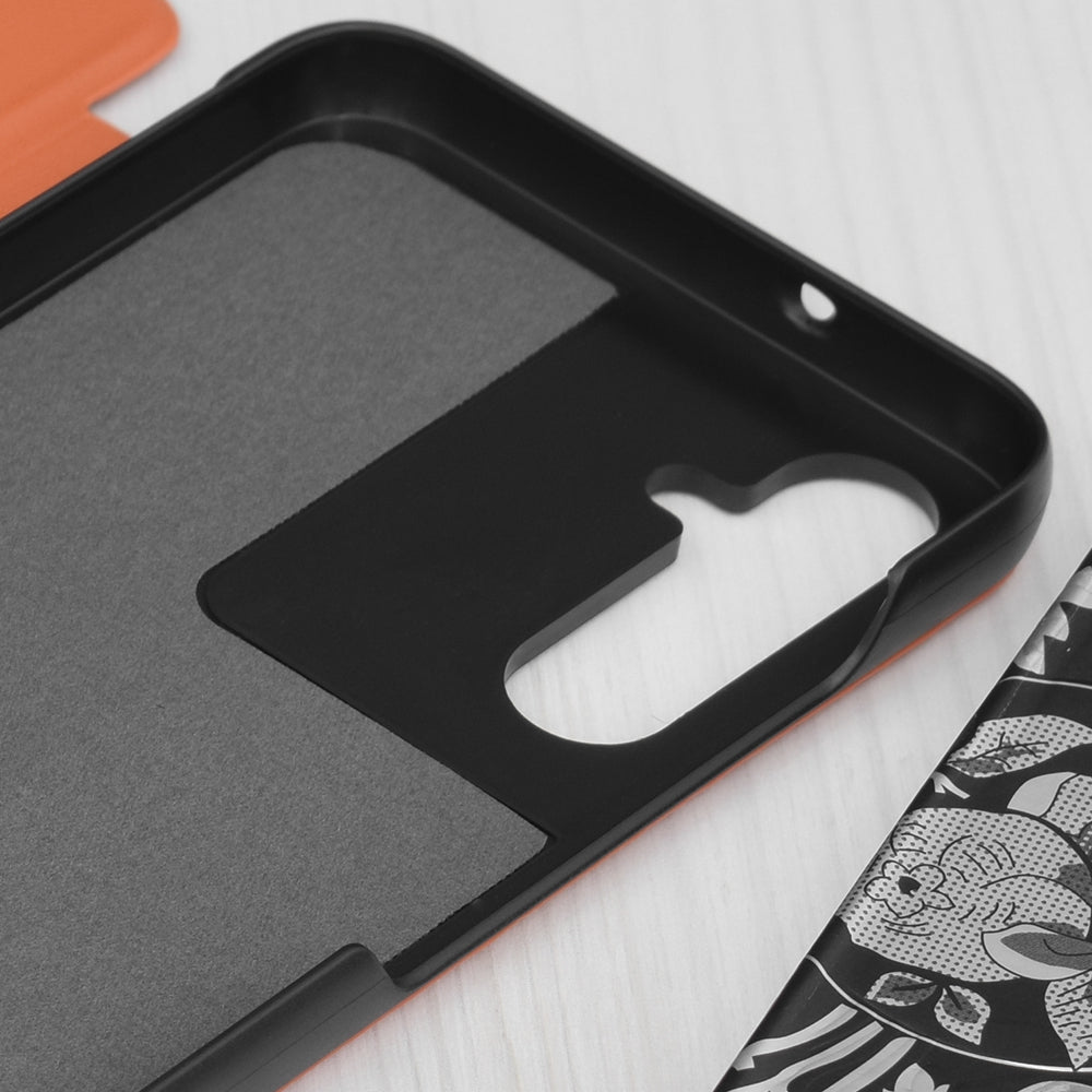 Hülle für Samsung Galaxy S25 FE, Techsuit, eFold, Orange