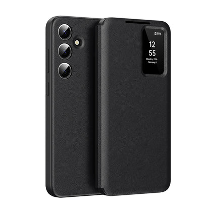 Hoes voor Samsung Galaxy S25 FE, Techsuit, SmartView, Zwart