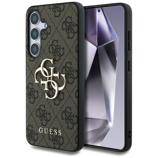 Étui pour Samsung Galaxy S25+ S936, Guess, 4G Big Logo, Marron