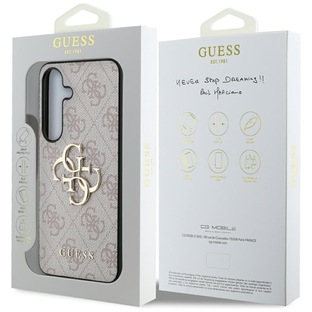 Hoesje voor Samsung Galaxy S25+ S936, Guess, 4G Big Logo, Roze
