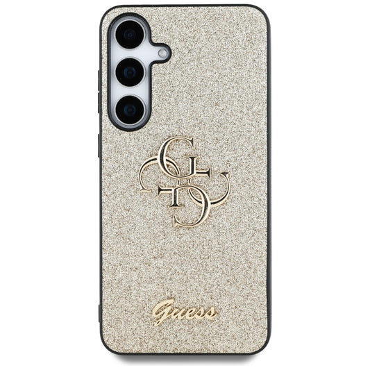 Étui pour Samsung Galaxy S25+ S936, Guess, Glitter Big 4G Script, Doré