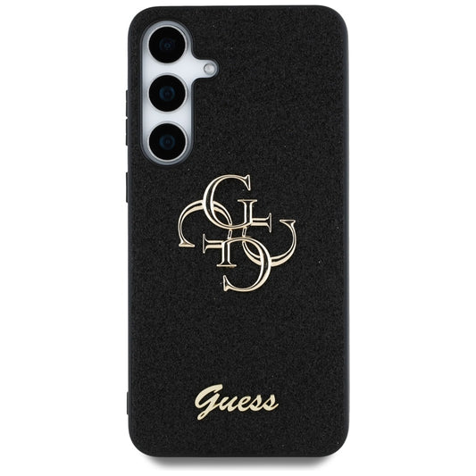 Étui pour Samsung Galaxy S25+ S936, Guess, Glitter Big 4G Script, Noir