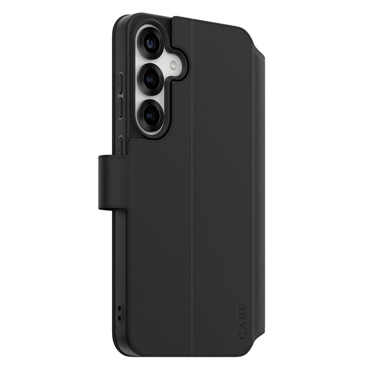 Hoes voor Samsung Galaxy S25+ S936, PanzerGlass, Care Feature Kickstand Wallet, Zwart