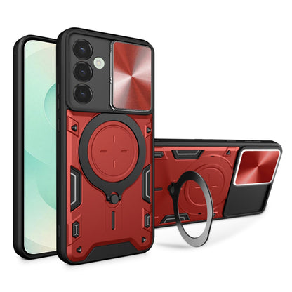Coque pour Samsung Galaxy S25+ S936, Techsuit, CamGuard Pro, Rouge