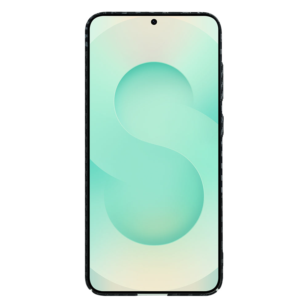 Housse pour Samsung Galaxy S25+ S936, Techsuit, Carbonite FiberShell, Noir Gris