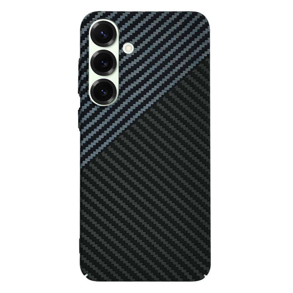 Housse pour Samsung Galaxy S25+ S936, Techsuit, Carbonite FiberShell, Noir Gris