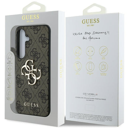 Hoes voor Samsung Galaxy S25 S931, Guess, 4G Big Logo, Bruin