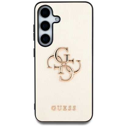 Hoes voor Samsung Galaxy S25 S931, Guess, 4G Grained Big and Classic Logo, Beige
