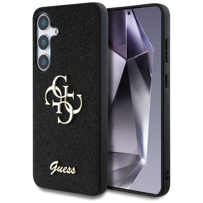 Hoes voor Samsung Galaxy S25 S931, Guess, Glitter Big 4G Script, Zwart