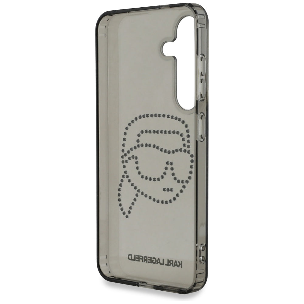 Hoes voor Samsung Galaxy S25 S931, Karl Lagerfeld, IML Rhinestones Karl's Head, Zwart