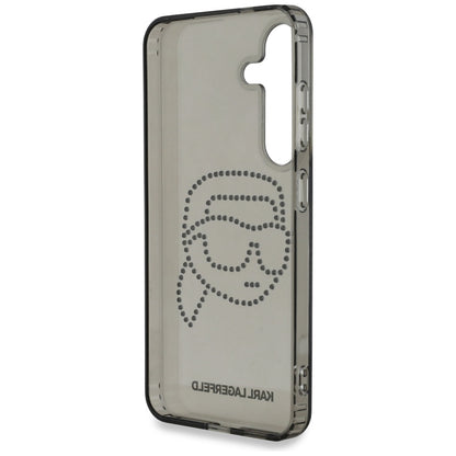 Hoes voor Samsung Galaxy S25 S931, Karl Lagerfeld, IML Rhinestones Karl's Head, Zwart
