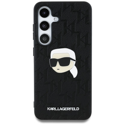 Étui pour Samsung Galaxy S25 S931, Karl Lagerfeld, Monogram Karl's Head, Noir