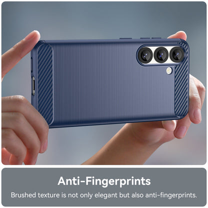 Coque pour Samsung Galaxy S25 S931, Techsuit, Carbone, Bleue