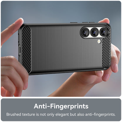 Hülle für Samsung Galaxy S25 S931, Techsuit, Carbon, Schwarz