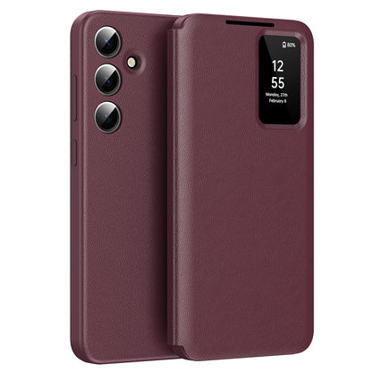 Coque pour Samsung Galaxy S25 S931, Techsuit, SmartView, Rouge