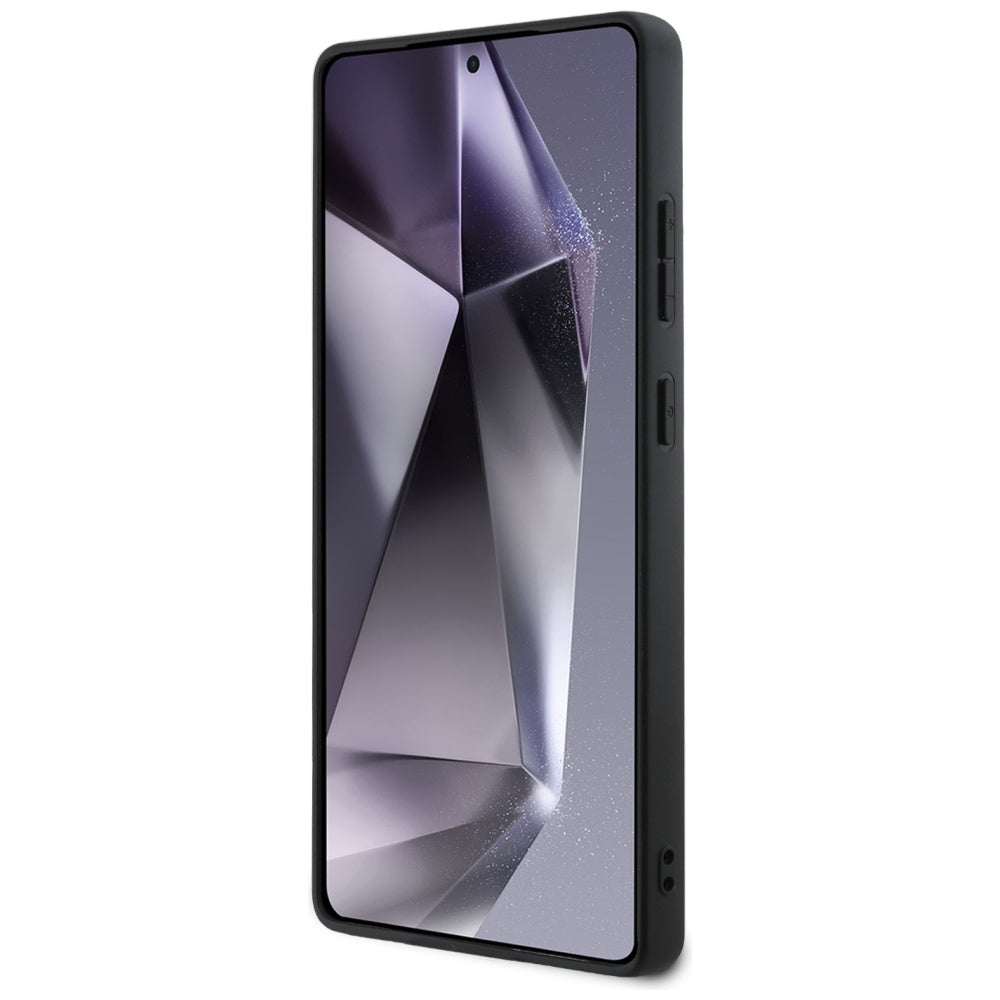 Hoes voor Samsung Galaxy S25 Ultra S938, Guess, Grained Hot Stamp 4G Triangle, Zwart