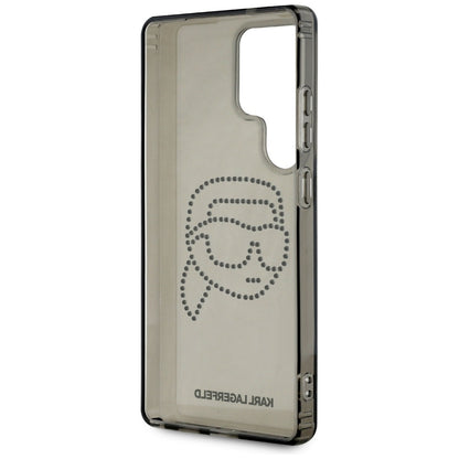 Housse pour Samsung Galaxy S25 Ultra S938, Karl Lagerfeld, IML Rhinestones Karl's Head, Noire