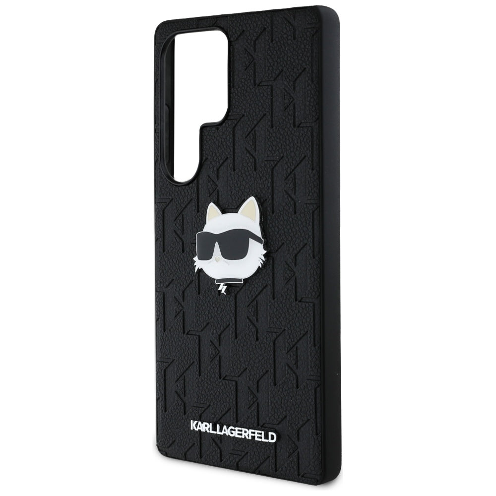 Hoes voor Samsung Galaxy S25 Ultra S938, Karl Lagerfeld, Monogram Choupette's Head, Zwart