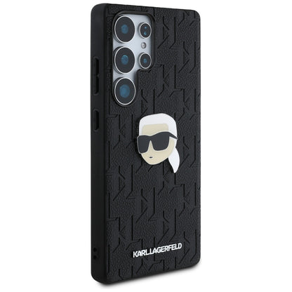 Hoes voor Samsung Galaxy S25 Ultra S938, Karl Lagerfeld, Monogram Karl's Head, Zwart
