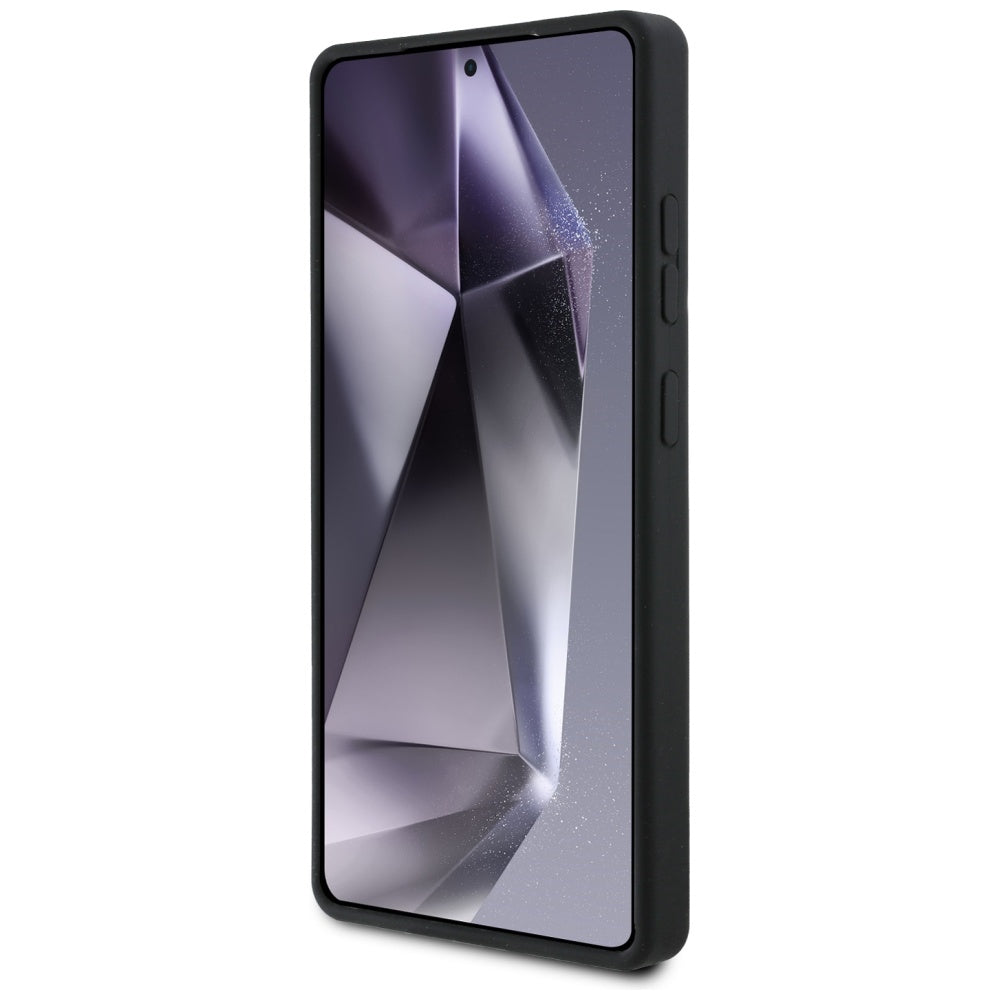 Hülle für Samsung Galaxy S25 Ultra S938, Karl Lagerfeld, Silikon mit Metalllogo, Schwarz