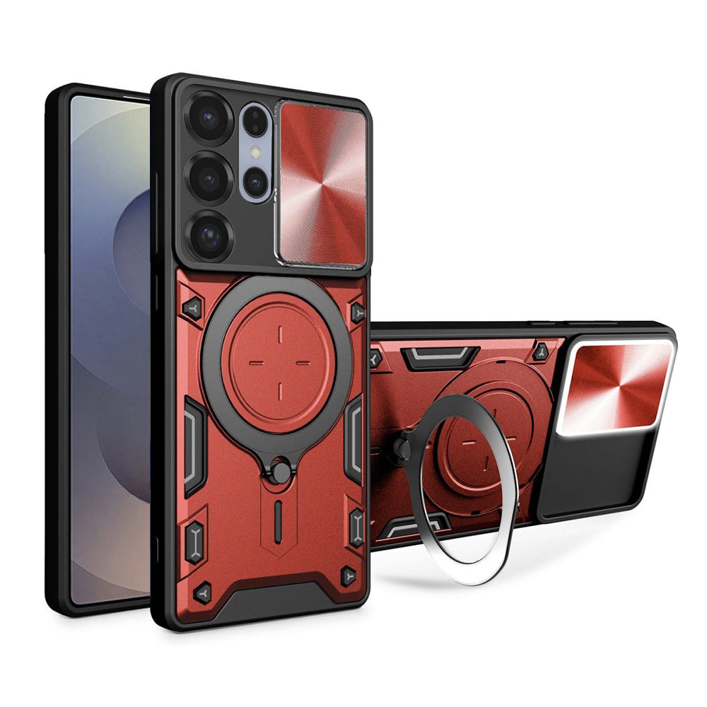 Coque pour Samsung Galaxy S25 Ultra S938, Techsuit, CamGuard Pro, Rouge