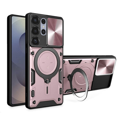 Hoes voor Samsung Galaxy S25 Ultra S938, Techsuit, CamGuard Pro, Roze Goud