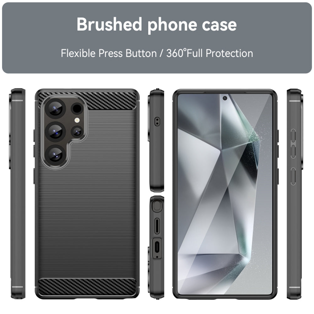Coque pour Samsung Galaxy S25 Ultra S938, Techsuit, Carbone, Noire