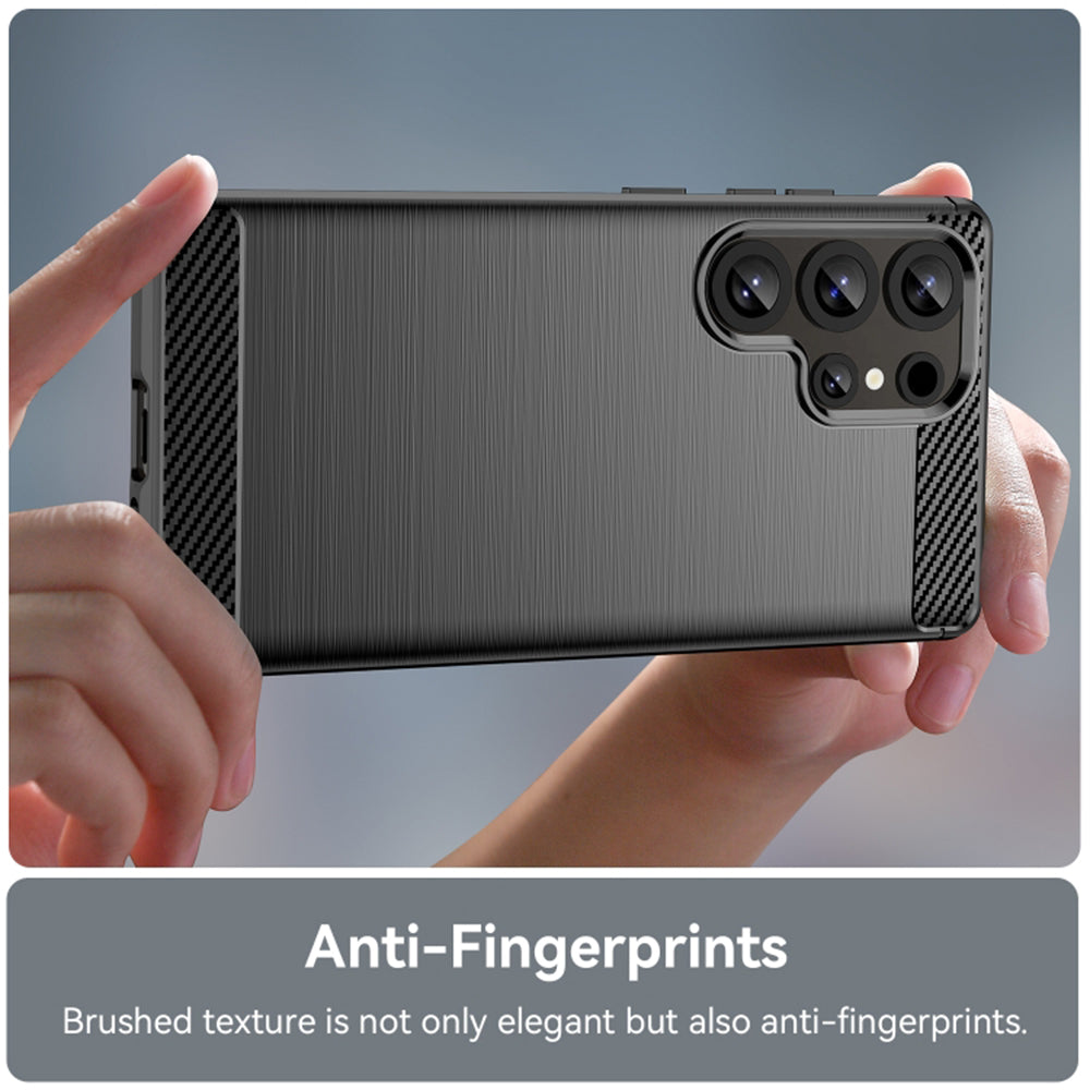 Coque pour Samsung Galaxy S25 Ultra S938, Techsuit, Carbone, Noire