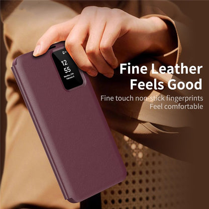 Coque pour Samsung Galaxy S25 Ultra S938, Techsuit, SmartView, Rouge