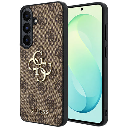 Hoes voor Samsung Galaxy S26 FE S741, Guess, 4G Metaallogo, Bruin
