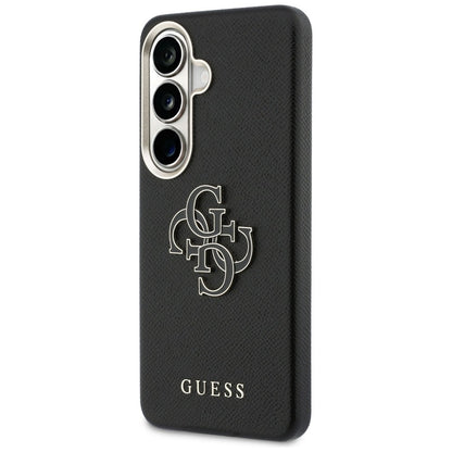Coque pour Samsung Galaxy S26 Plus S947, Guess, 4G Grained Big and Classic Logo, Noire