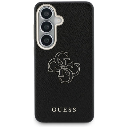 Coque pour Samsung Galaxy S26 Plus S947, Guess, 4G Grained Big and Classic Logo, Noire