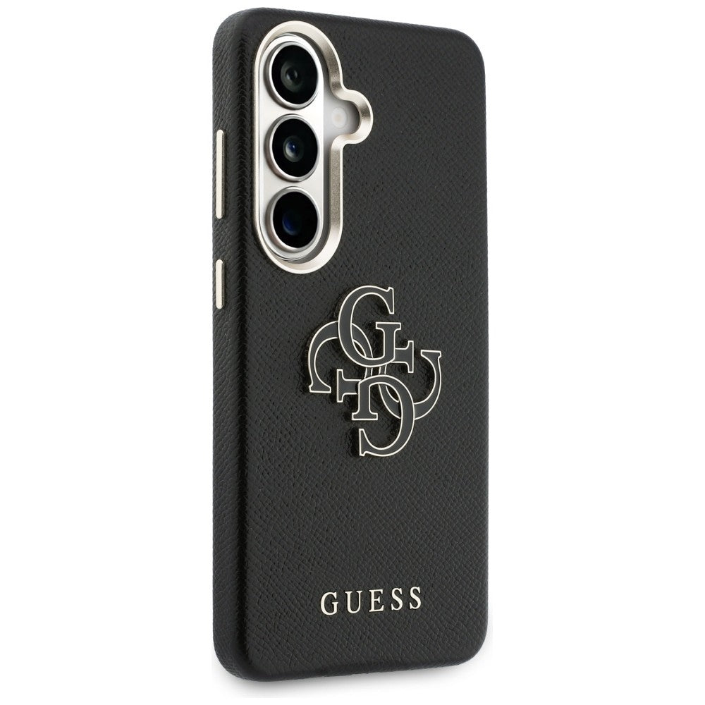 Coque pour Samsung Galaxy S26 Plus S947, Guess, 4G Grained Big and Classic Logo, Noire