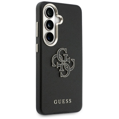 Coque pour Samsung Galaxy S26 Plus S947, Guess, 4G Grained Big and Classic Logo, Noire