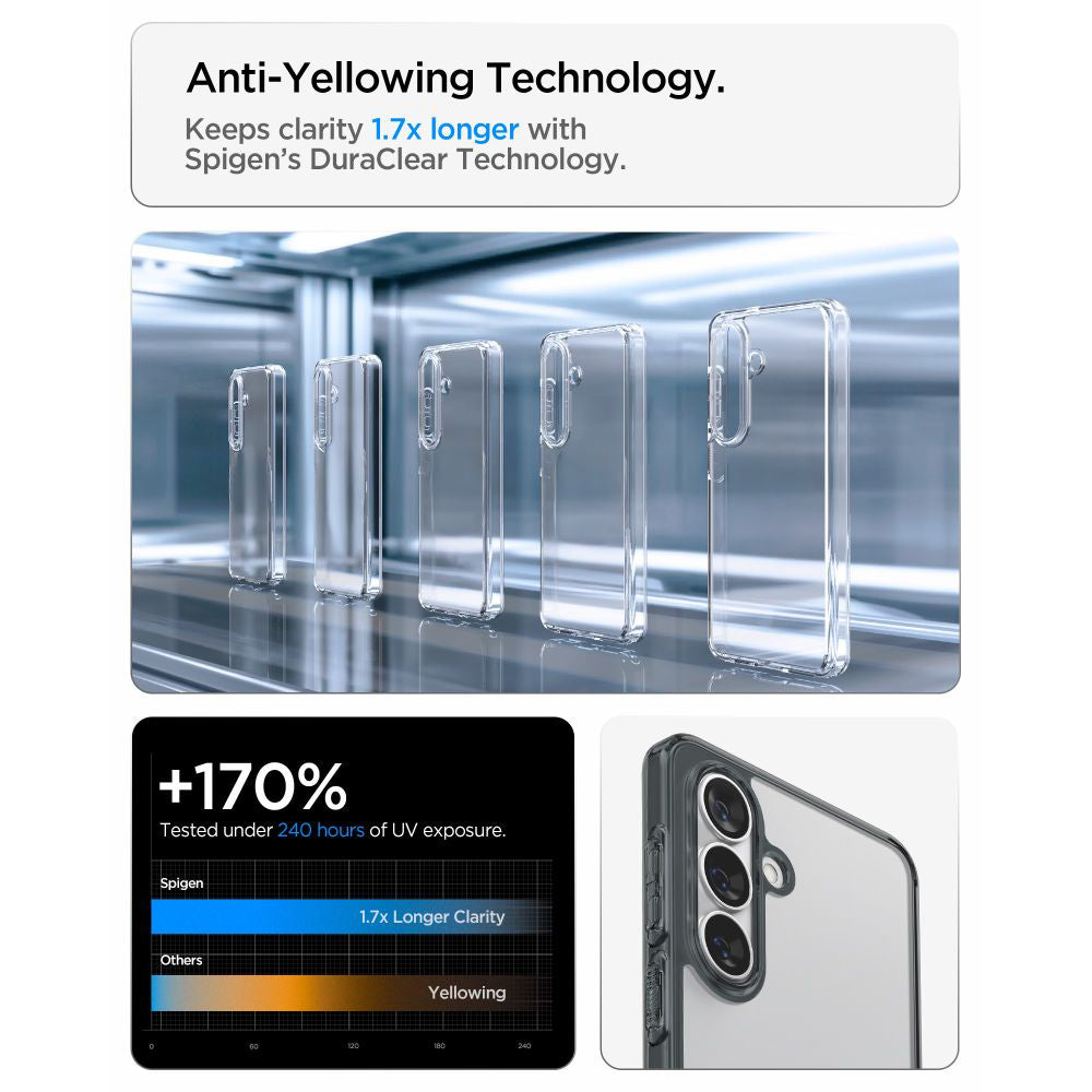 Hülle für Samsung Galaxy S26 Plus S947, Spigen, Ultra Hybrid, Rauchfarben ACS10708