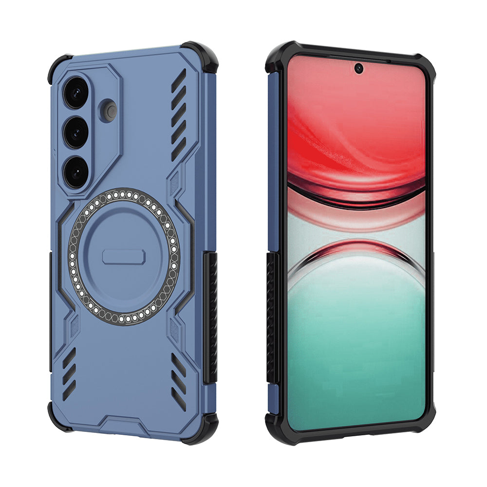 MagSafe hoesje voor Samsung Galaxy S26 Plus, Techsuit, ArmorMag, Blauw