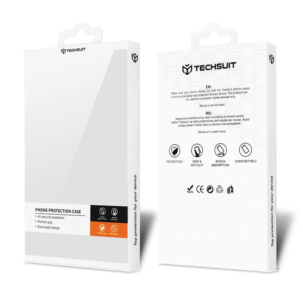 Étui pour Samsung Galaxy S26 Plus, Techsuit, Carbon Shield Pro, Blanc