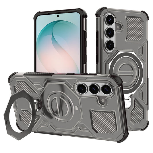 Hoes voor Samsung Galaxy S26 Plus, Techsuit, Carbon Shield Pro, Rookkleurig