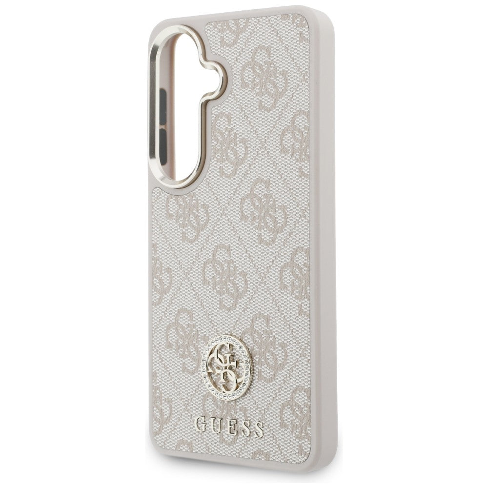 Étui pour Samsung Galaxy S26 S942, GUESS, 4G Big Rhinestone Triangle Strap, Rose
