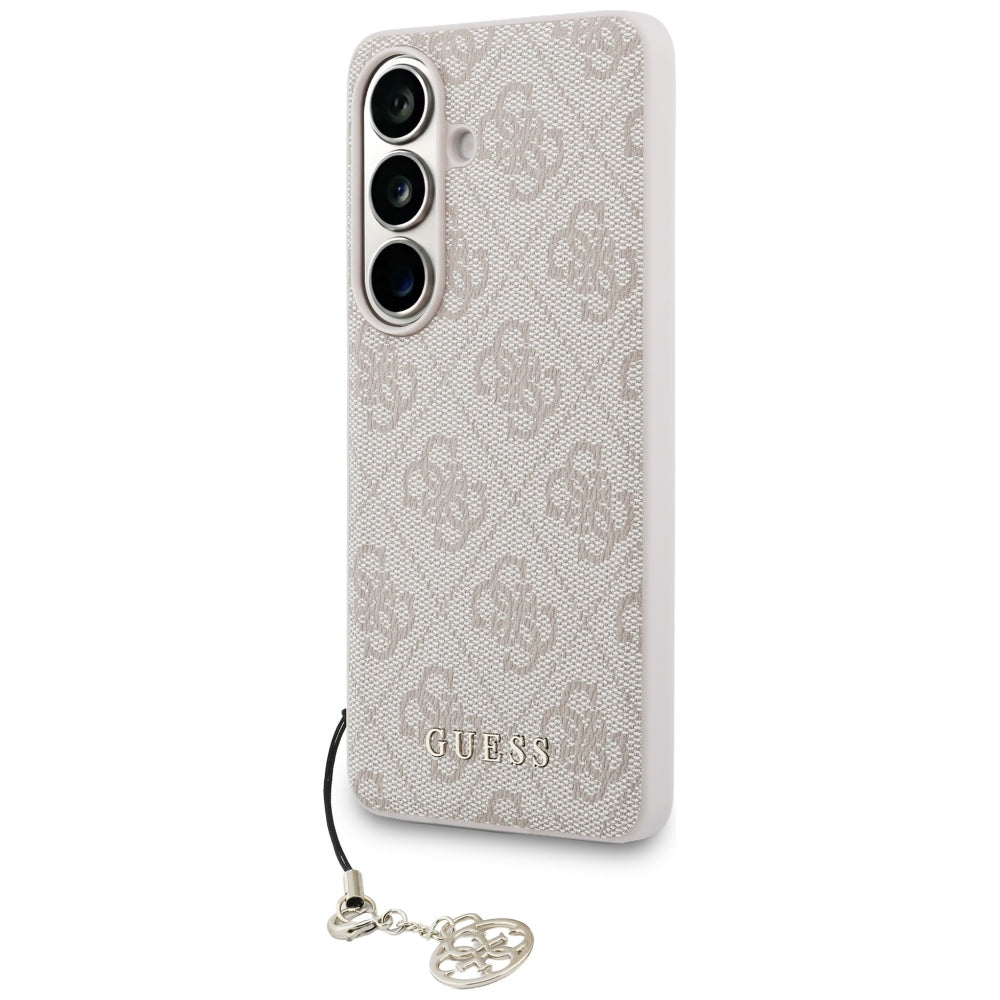 Étui pour Samsung Galaxy S26 S942, Guess, 4G Classic Logo Charm, Rose